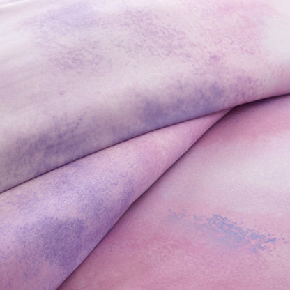 Cassiopeia Watercolor Tie Dye Printed Comforter Set with Throw Pillow - Purple