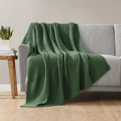 Bree Knit Throw - Green