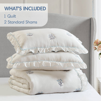 Aglaia Quilt Set - Blue