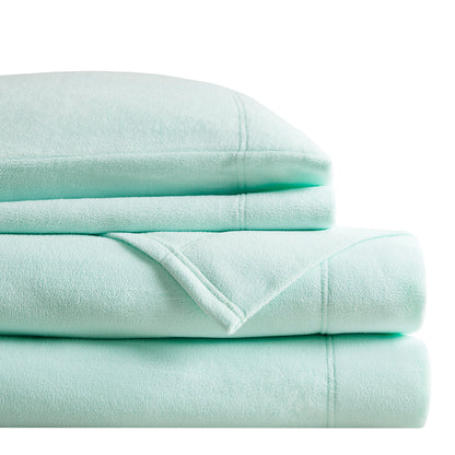 Micro Fleece Sheet Set - Aqua