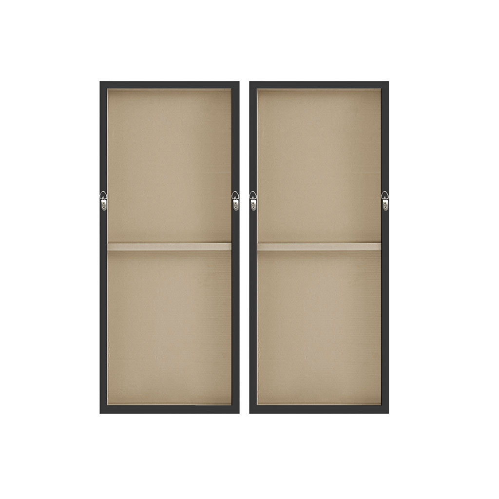 Two Black Dominos 2-piece Canvas Wall Art Set - Black