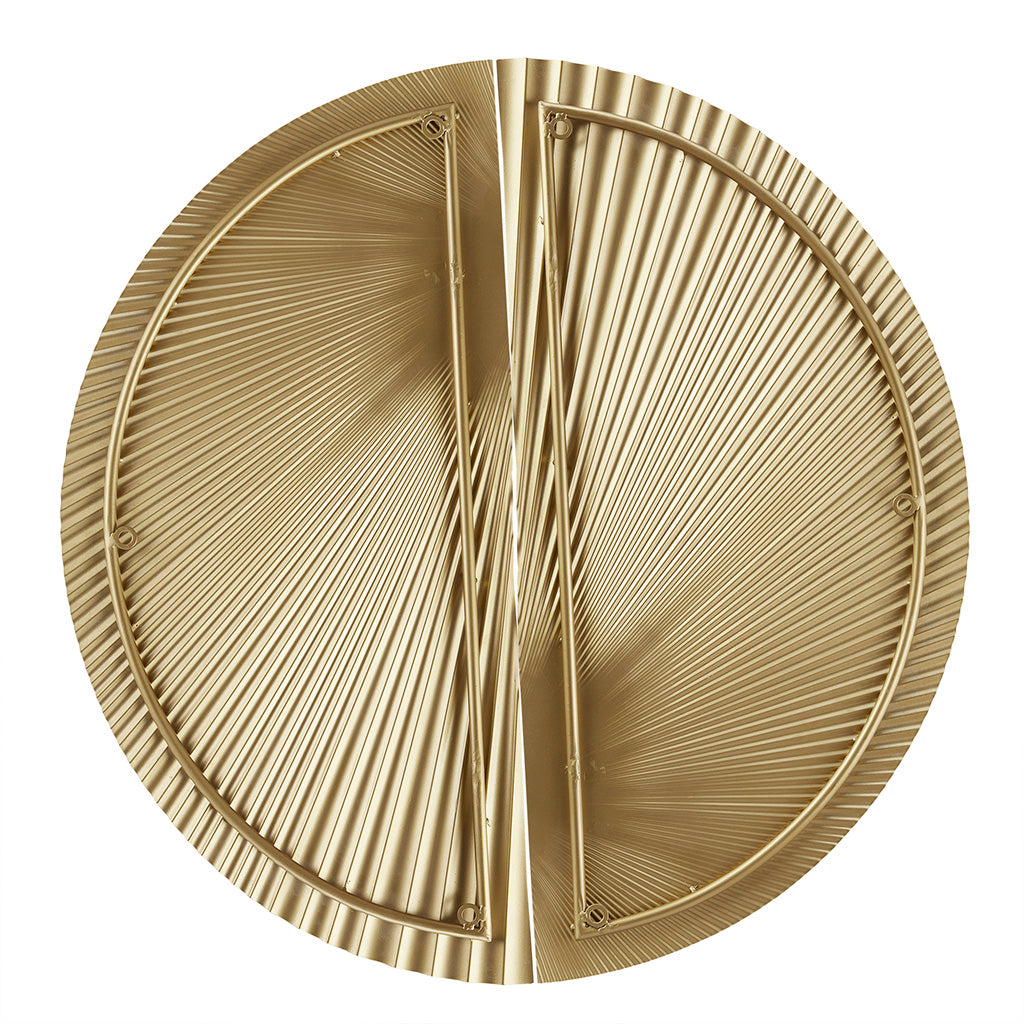 Radiant Half-moon 2-Piece Metal Wall Decor Set - Gold