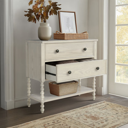 Beckett 2 Drawer Accent Chest - Antique Cream