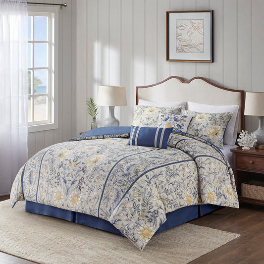 Livia 6 Piece Cotton Comforter Set - Multi