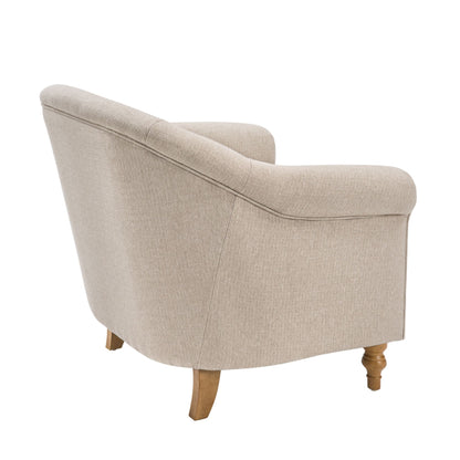 Fayette Tufted Accent Arm Chair - Natural
