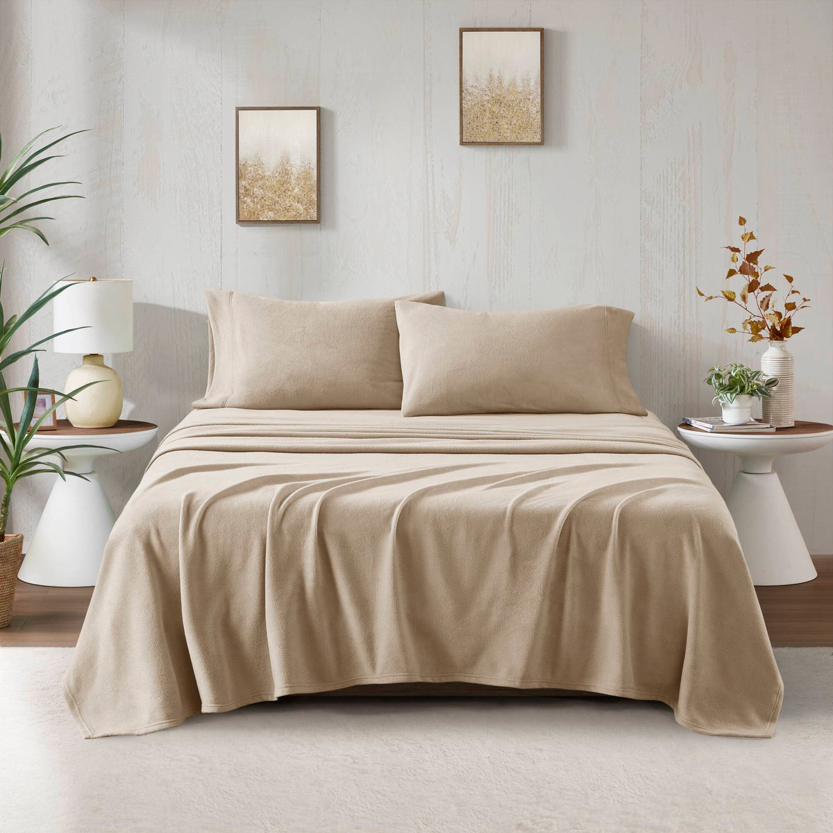 Micro Fleece Sheet Set - Khaki
