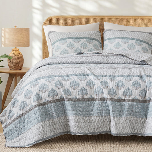 Surya Quilt Set - Aqua