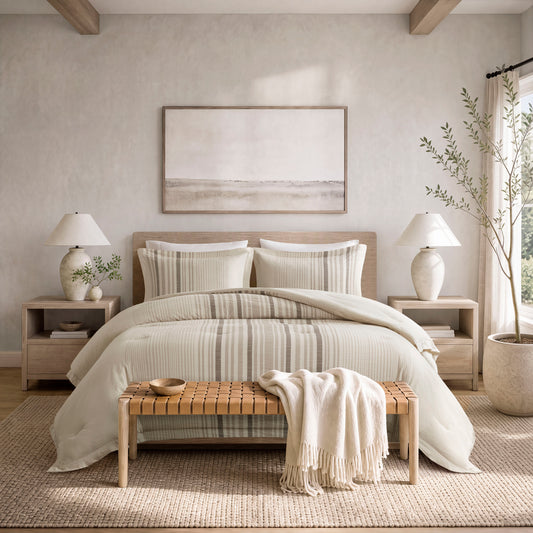 Ellery 3pcs Comforter Set - Natural
