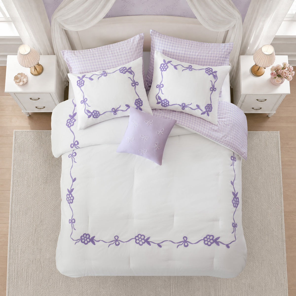 Tiffany Comforter Set - Purple