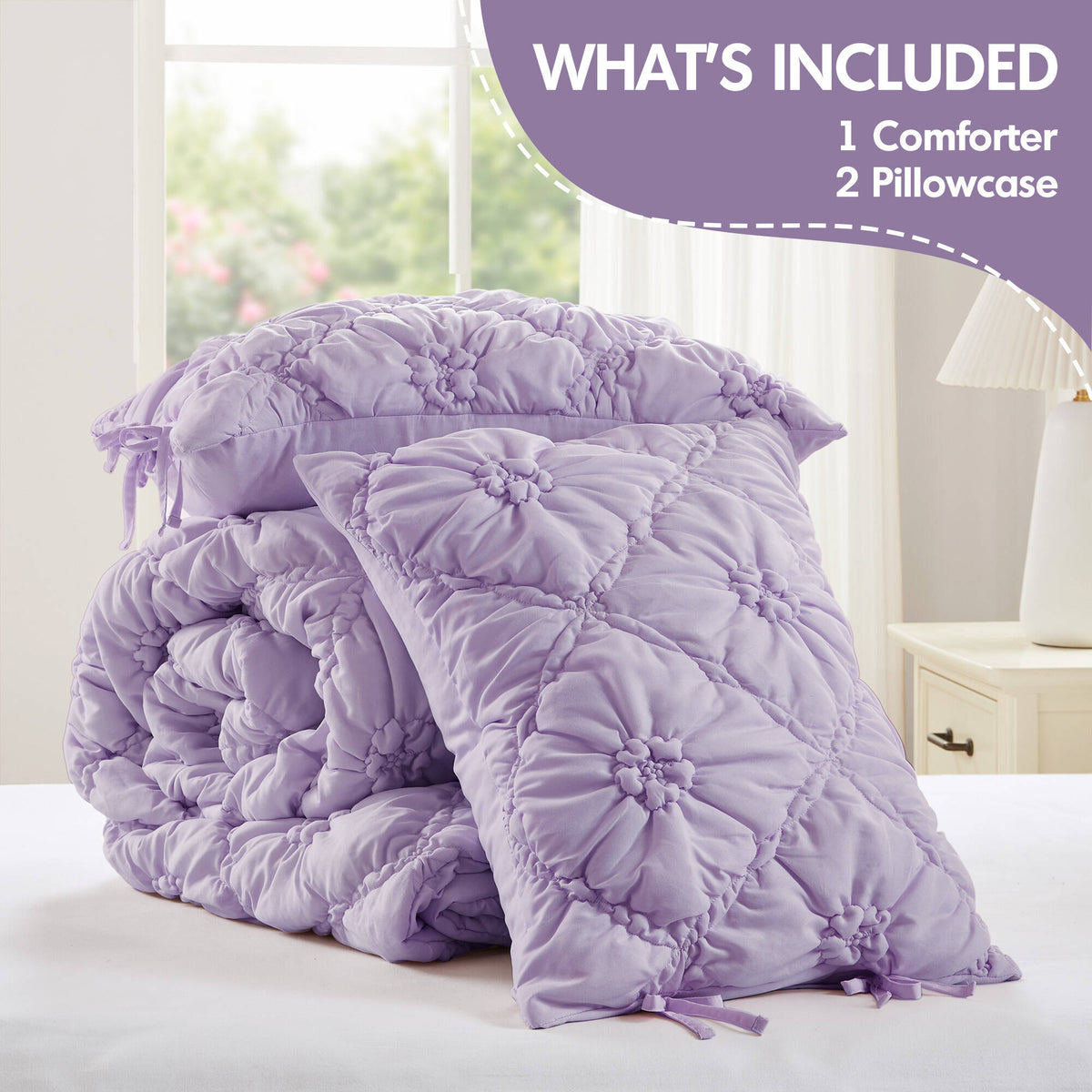 Lily Comforter Set - Purple