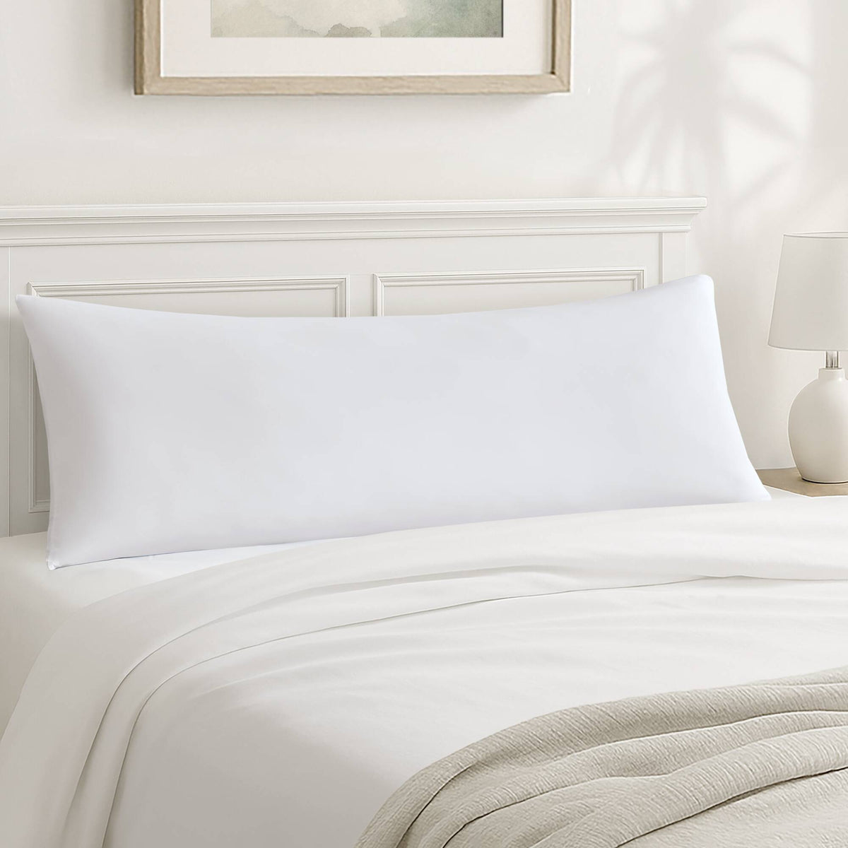 Lumi cooling body pillow - White