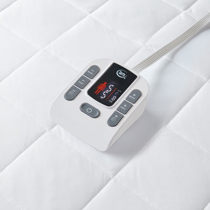 Microfiber Zoned Heated Mattress Pad - White