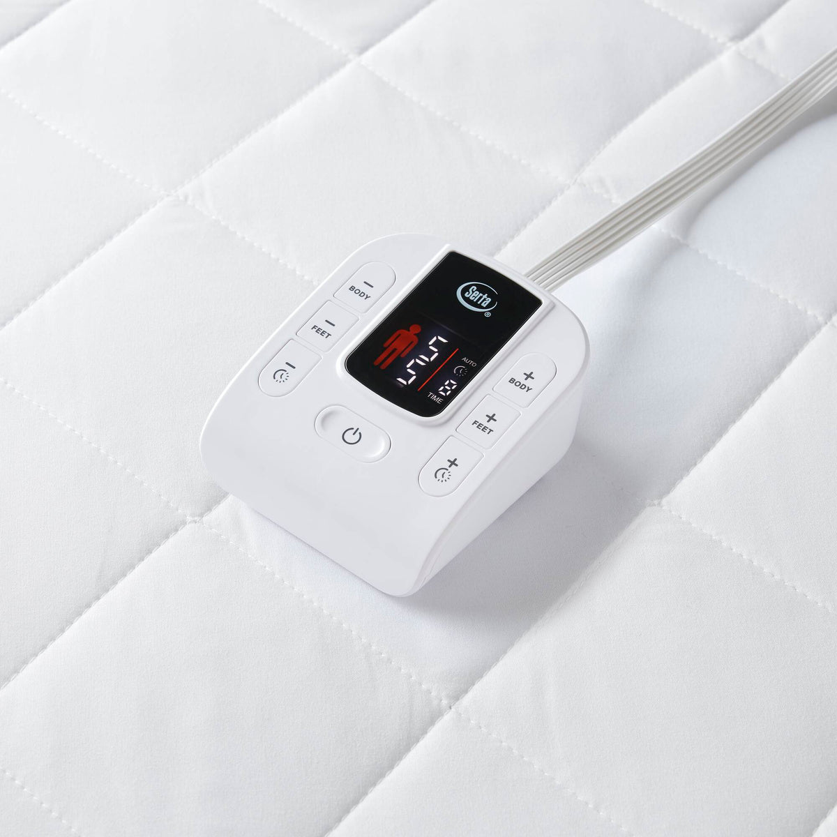 Microfiber Zoned Heated Mattress Pad - White