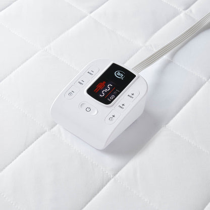 Microfiber Zoned Heated Mattress Pad - White