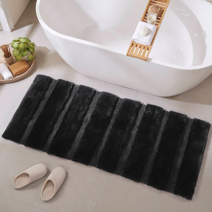 Tufted Pearl Channel Rug - Black