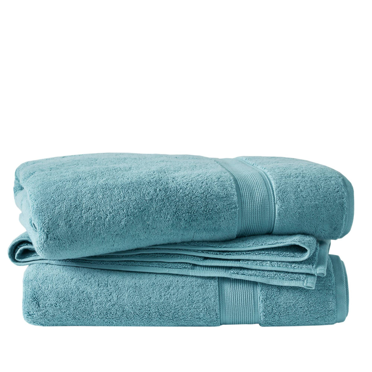 800GSM 100% Cotton Bath Sheet 2 Piece Set - Aqua