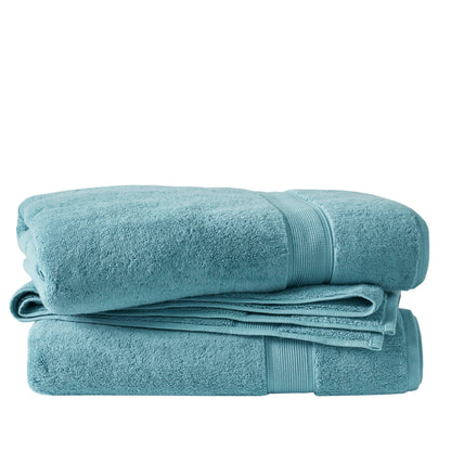 800GSM 100% Cotton Bath Sheet 2 Piece Set - Aqua