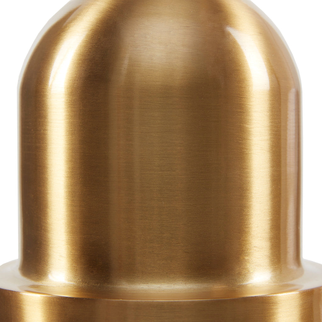 Auburn Bell Shaped Hanging Glass Pendant Light - Gold/Clear