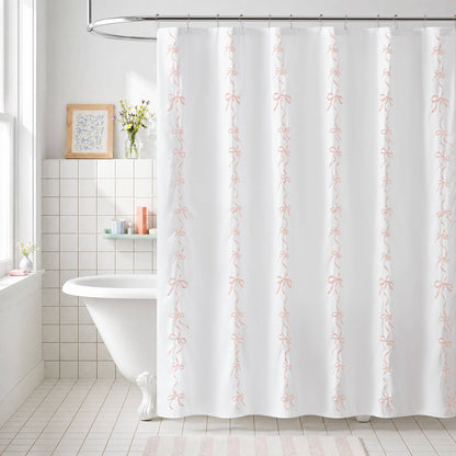 Addison Shower Curtain Set - Pink