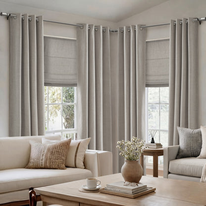 Mira Cordless Roman Shade - Grey
