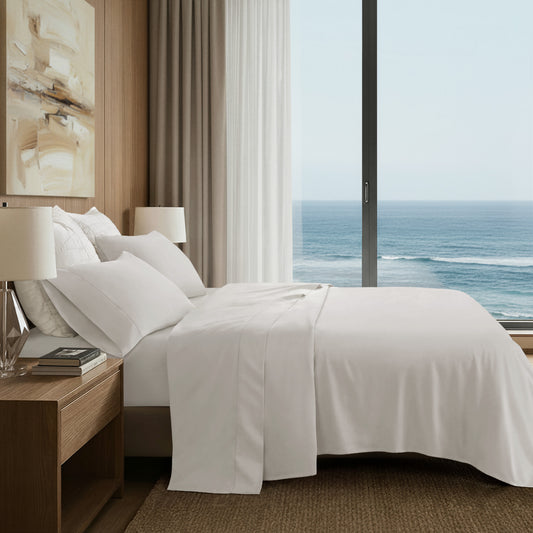 Elina Supima Cotton Sheet Set - Bright White