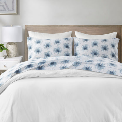 200 Thread Count Printed Cotton Sheet Set - Blue Palmetto