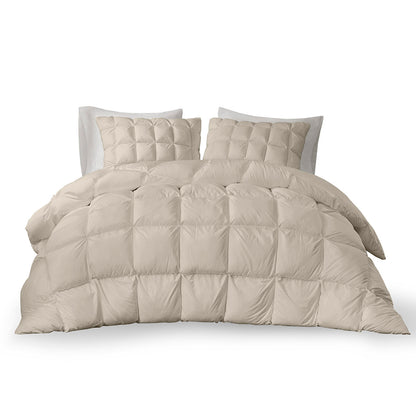 Stay Puffed Overfilled Down Alternative Comforter - Tan