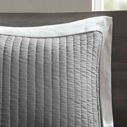 Keaton Quilt Set - Grey