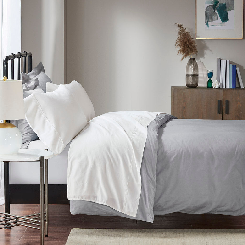 1500 Thread Count Cotton Blend 4 PC Sheet Set - White