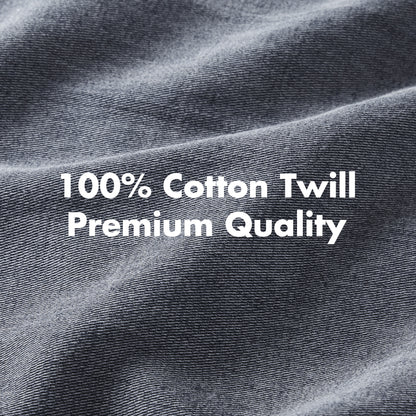 Mckenzie Cotton Twill Washed Duvet Set - Blue