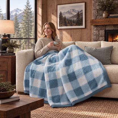 Burlington Berber Blanket - Blue Buffalo
