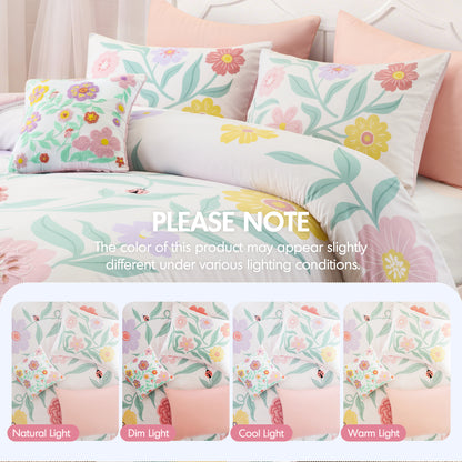 Floral Comforter Set - Pink