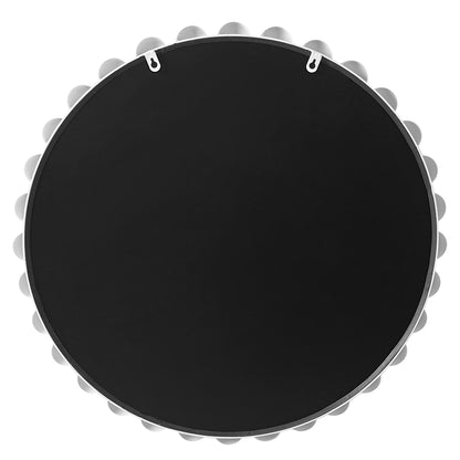 Marlowe Beaded Round Wall Mirror - White