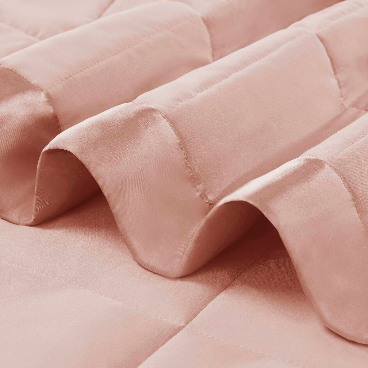 Windom Lightweight Down Alternative Blanket with Satin Trim - Blush