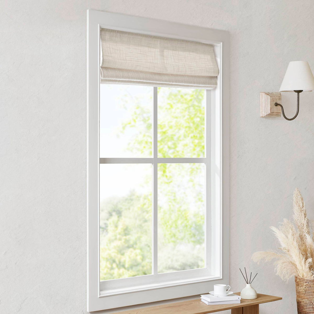 Quincy Cordless Roman Shade - Linen