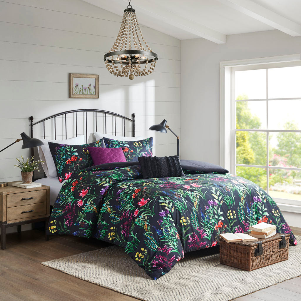 Tasha 5 Piece Comforter Set - Black