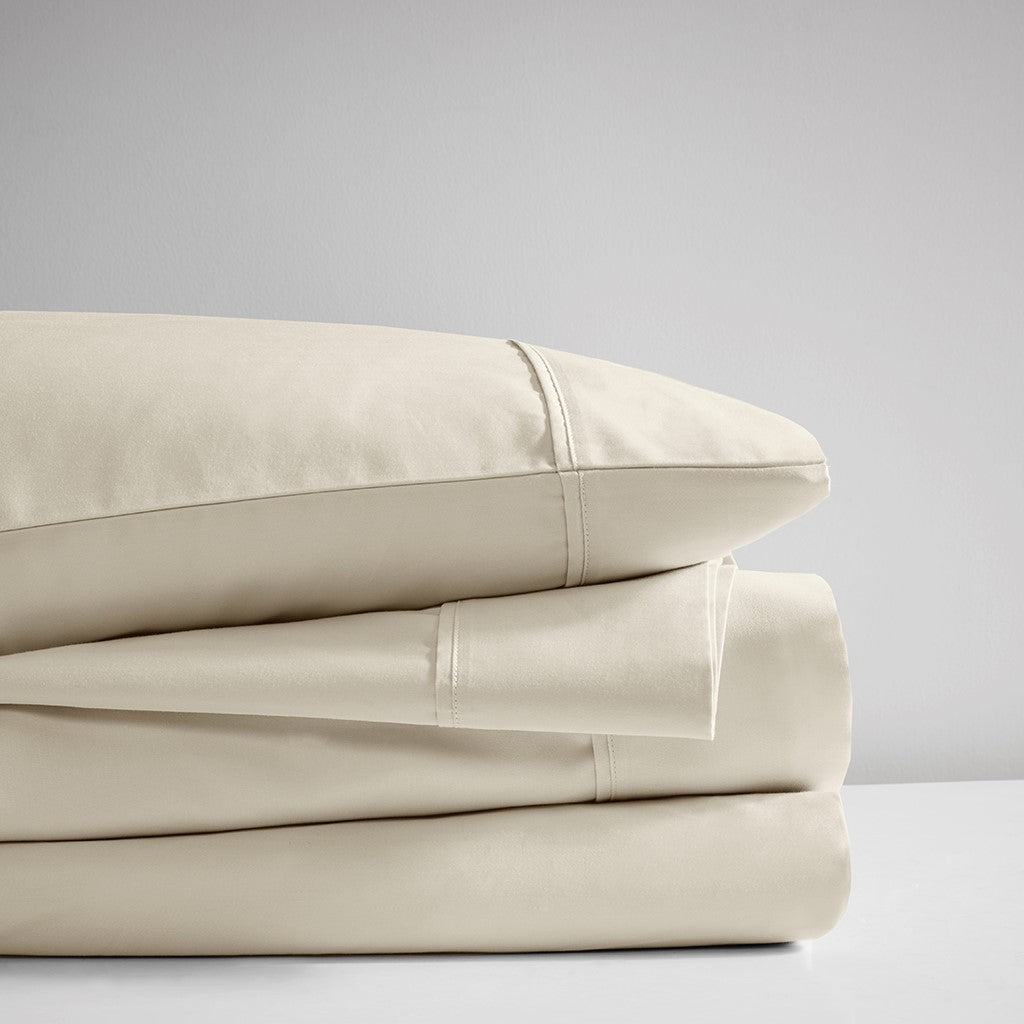 400 Thread Count Wrinkle Resistant Cotton Sateen Sheet Set