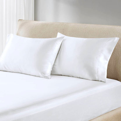 Satin Luxury 2 PC Pillowcases - White