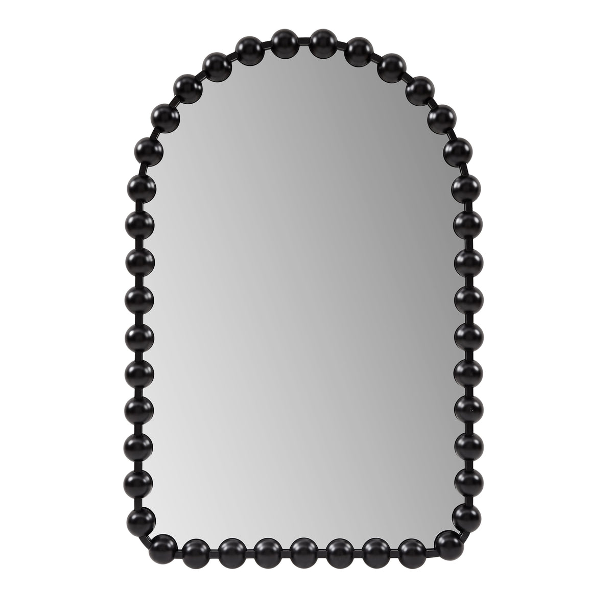 Marlowe 24X36 Arch Beaded Wall Mirror - Black