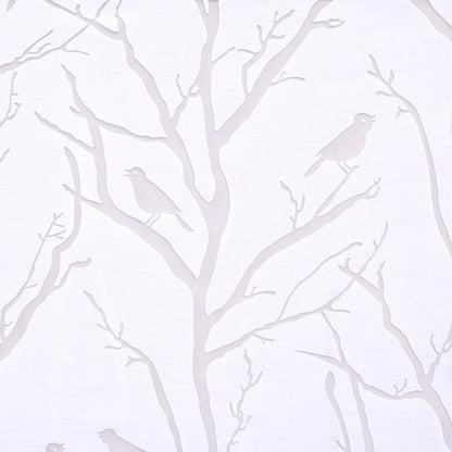 Averil Grommet Top Sheer Bird on Branches Burnout Window Curtain - White