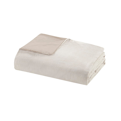 Dover 3 Piece Organic Cotton Oversized Duvet Cover Set - Natural
