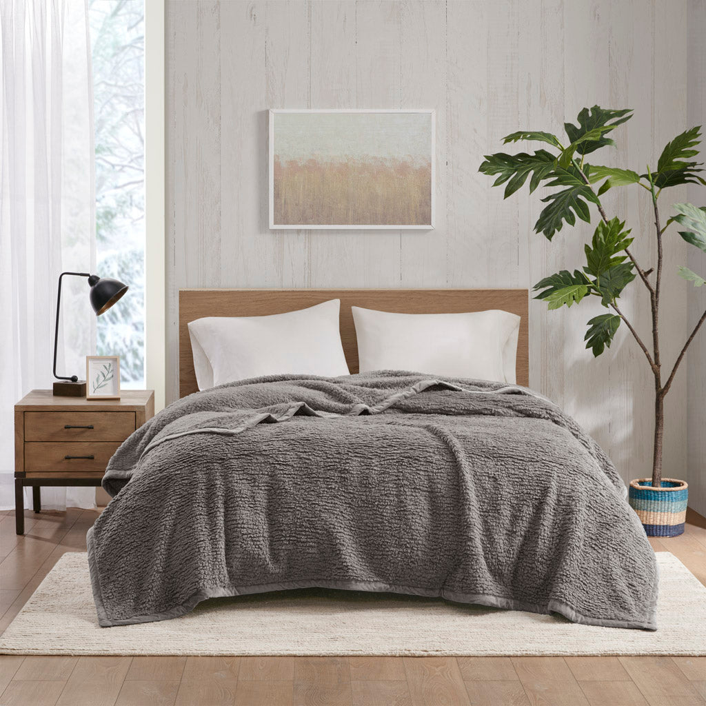 Burlington Berber Blanket - Grey