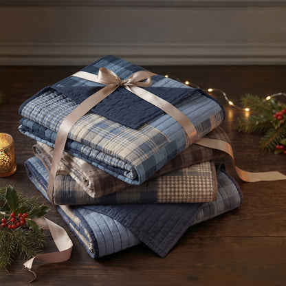 Winter Hills Quilted Throw - Tan
