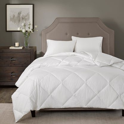 1000 TC Cotton Blend Quilted Down Alt Comforter - White