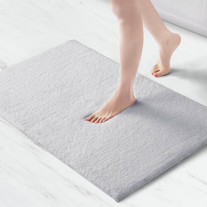 Marshmallow Bath Rug Collection - Silver