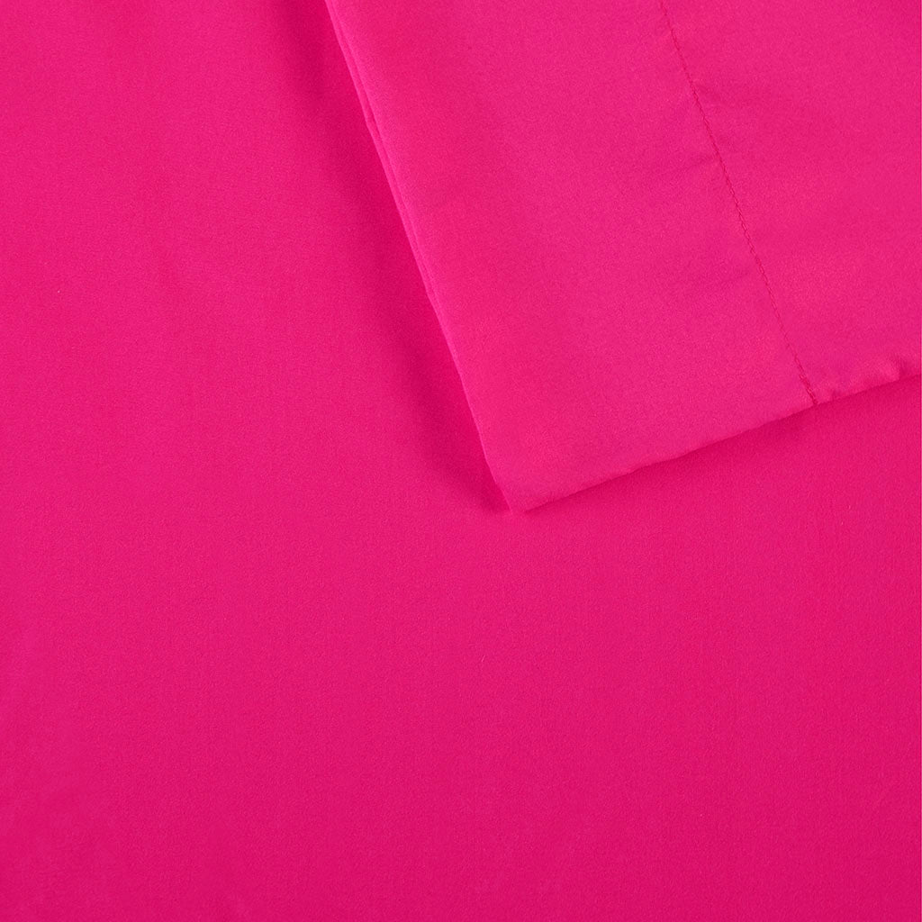 Microfiber Sheet Set with Side Storage Pockets - Pink