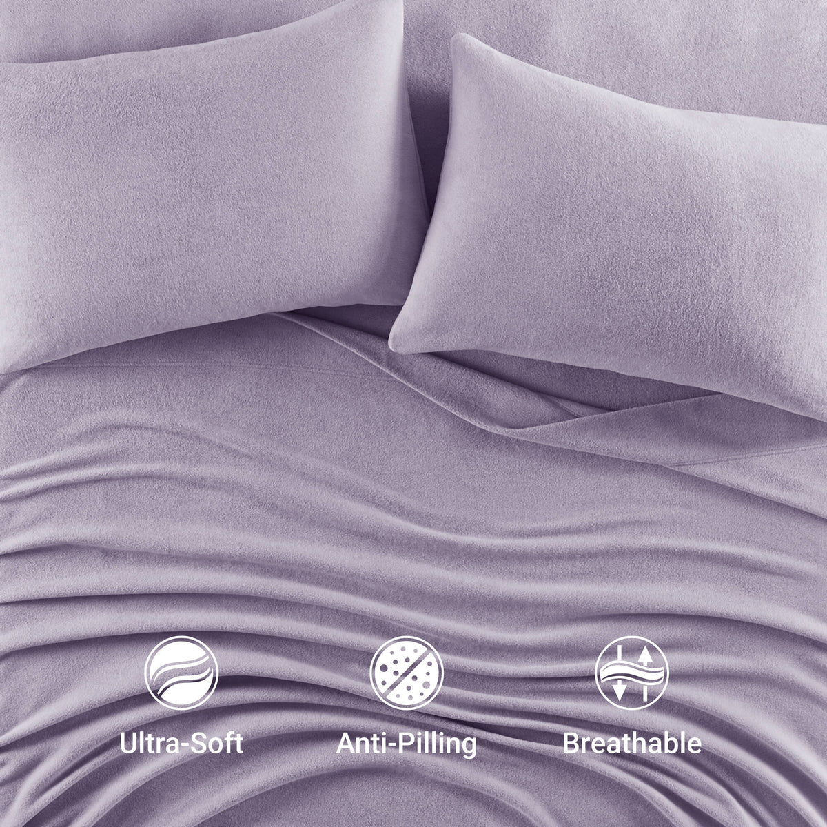 Micro Fleece Sheet Set - Lavender