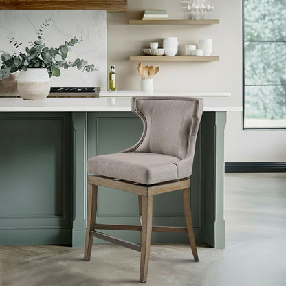 Carson Counter Stool With Swivel Seat - Light Grey