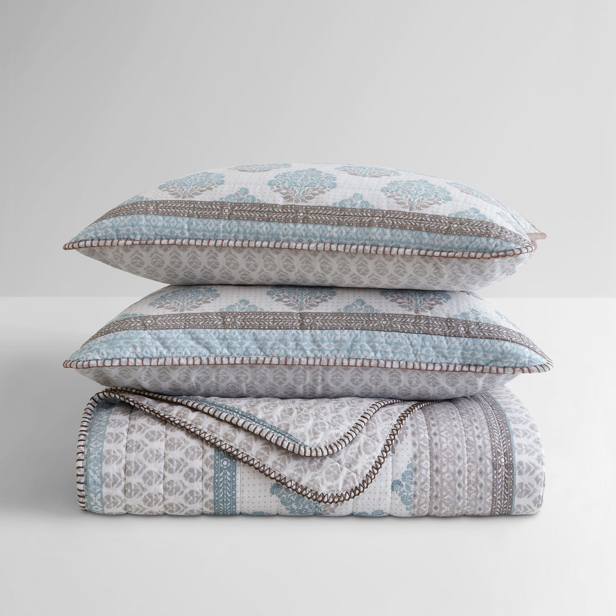Surya Quilt Set - Aqua