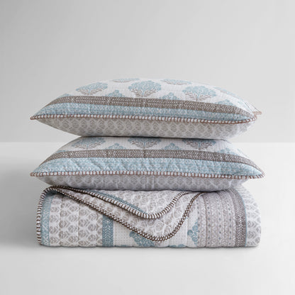 Surya Quilt Set - Aqua